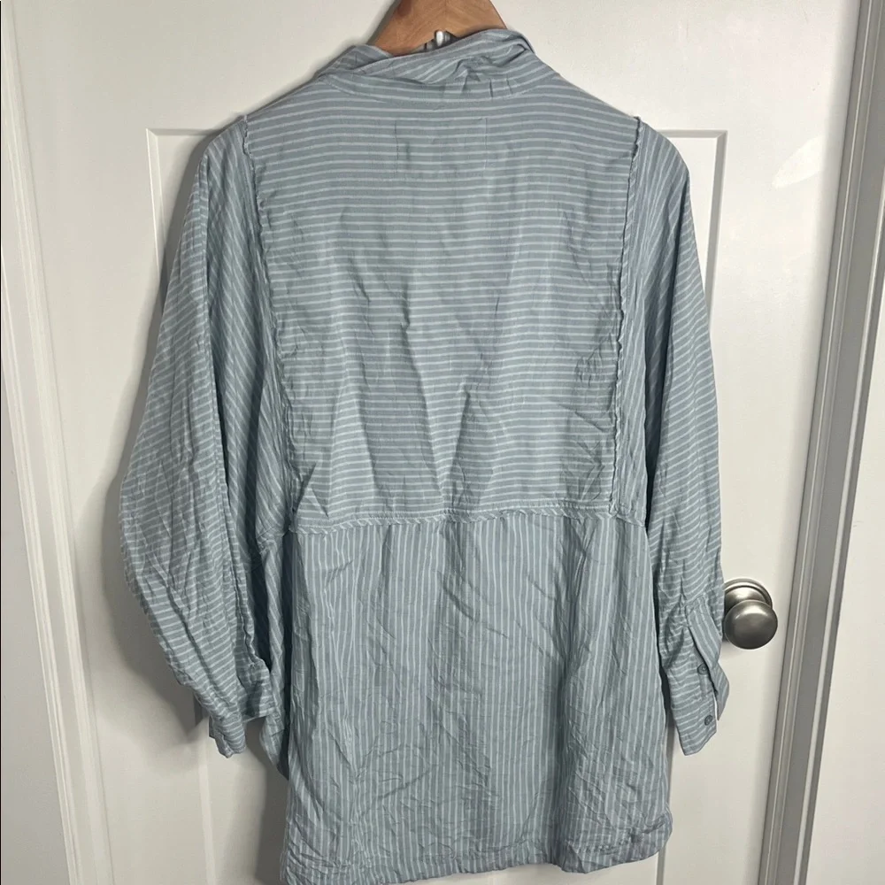 NWT Free People One and Only stripe Button-Up Women's Top medium - Picture 6 of 7